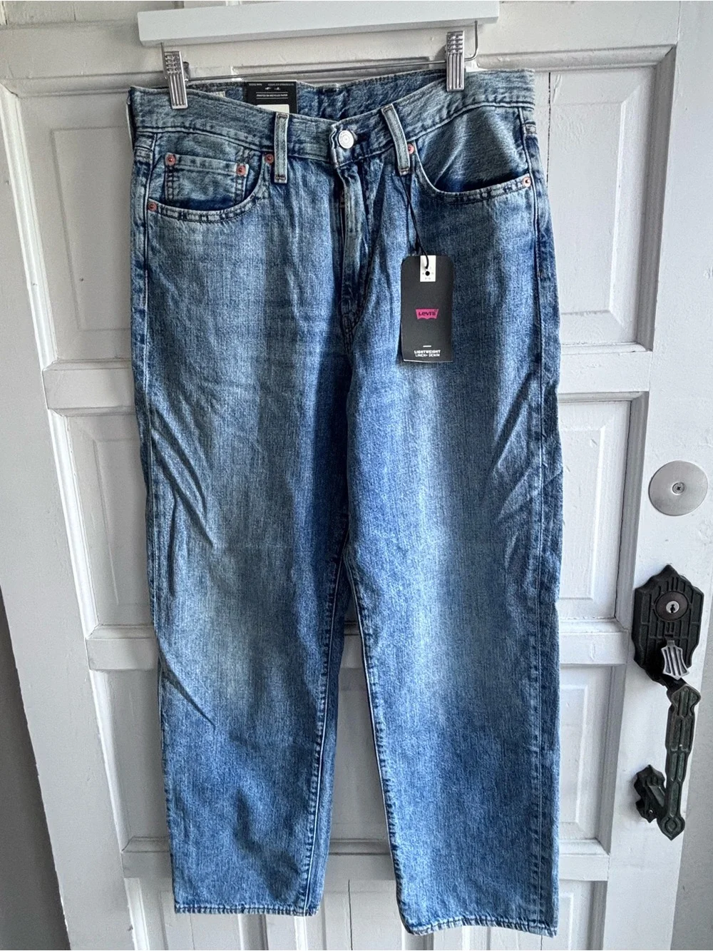 Men's Blue Denim Jeans - Classic Straight Fit